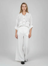 Crochet Linen Jacket White