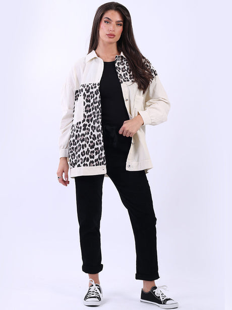 Button Down Leopard Print Shacket