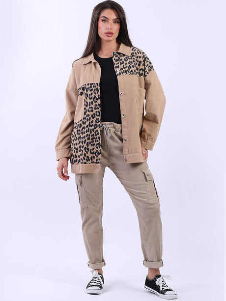 Button Down Leopard Print Shacket