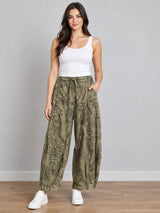 Camouflage Print Cotton Joggers Mocha 
