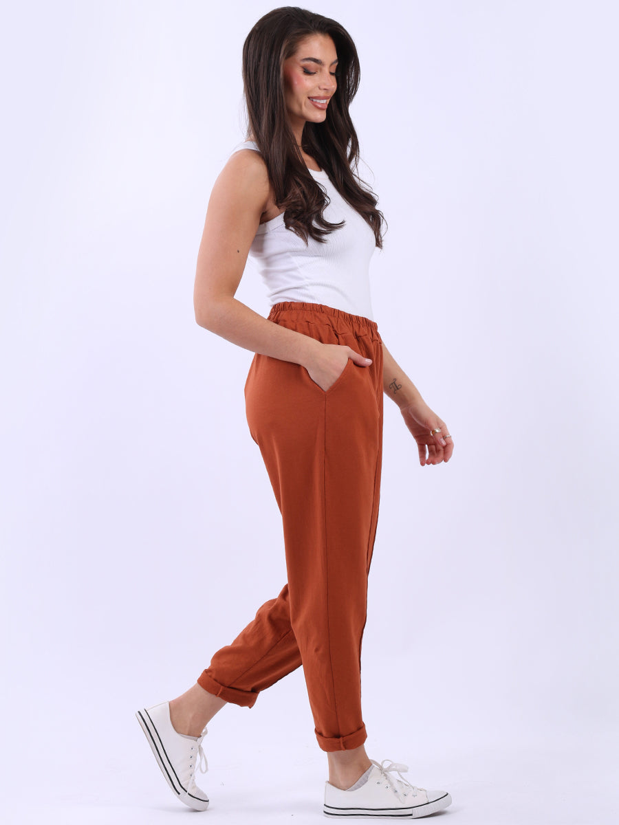 Plain Cotton Universal Fit Comfy Pant