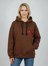 Cotton Baggy Hoodie Chocolate