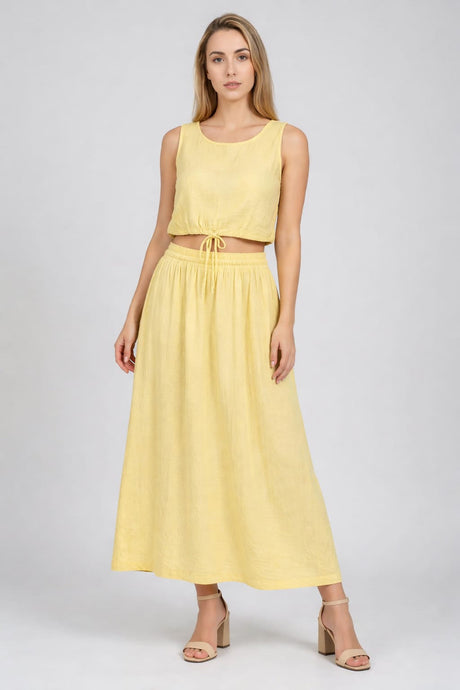 Skirt CoOrd Set Lemon