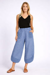 Crochet Linen Trouser Denim