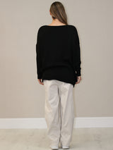 Crochet Knit Hi-Lo Xmas Jumper