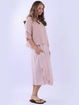 Mesh Net Solid Cotton Dress