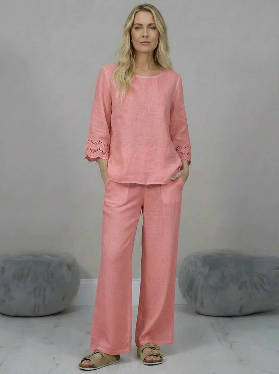 Linen Crop Top Sugar Poppy