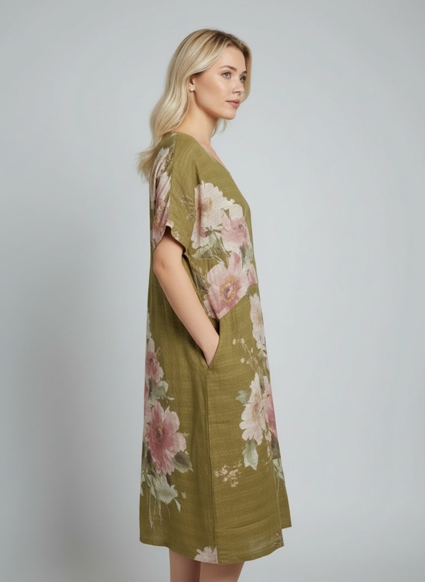 Women Floral Summer Cotton Dress