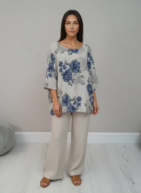 Cotton Lagenlook Shirt Beige