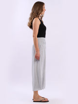 Floral Print High Smock Waist Ladies Wide Leg Palazzo