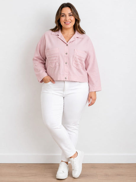Oversized Cotton Jacket Pink