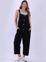 Plain Cotton Dungaree Black