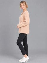 V Neck Wool Knit Jumper Camel