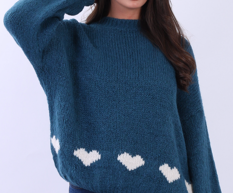 heart knitted jumper