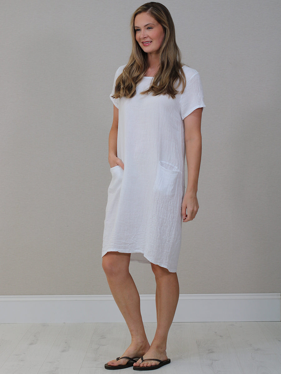 Plain Linen Vintage Washed Dress