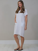 Plain Linen Vintage Washed Dress