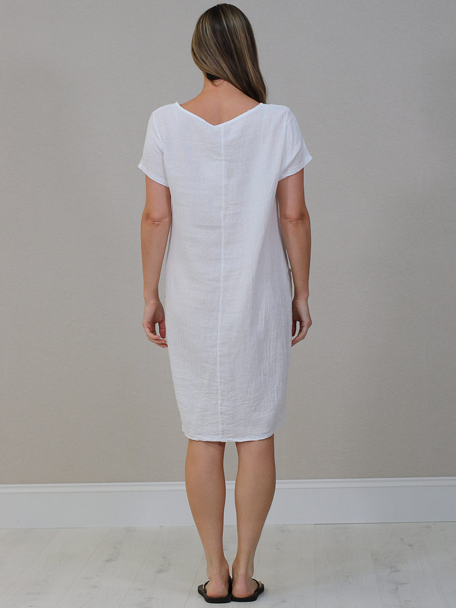 Plain Linen Vintage Washed Dress