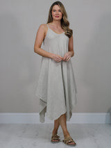 Linen Cami Dress Beige