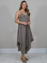 Linen Cami Dress Mocha