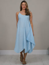 Linen Cami Dress Sky Blue
