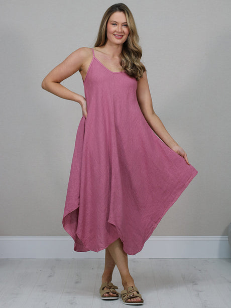 Linen Cami Dress Sugar Poppy