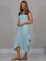 Sleeveless Plain Linen Cami Dress