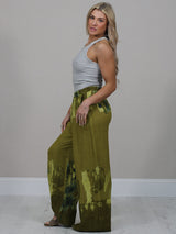 Italian Floral Print Ladies Linen Palazzo