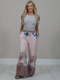 Floral Linen Pant Pink