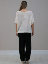 Solid Woolen Knit Button Down Cardigan