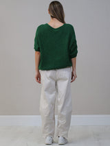 Solid Woolen Knit Button Down Cardigan