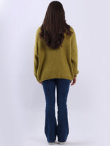 Hearts Knitted Baggy Woolen Jumper