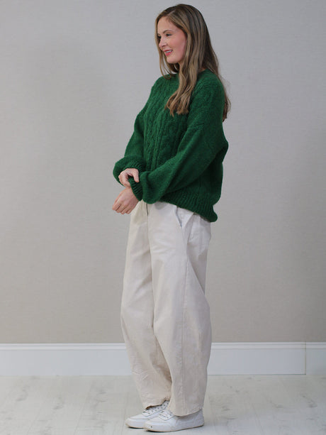 Drop Shoulders Wool Knitted Jumper