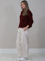 Drop Shoulders Wool Knitted Jumper