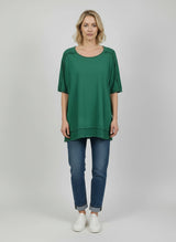 Raw Edges Linen Top Gucci Green