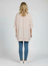 Solid Linen Raw Edges Baggy Top