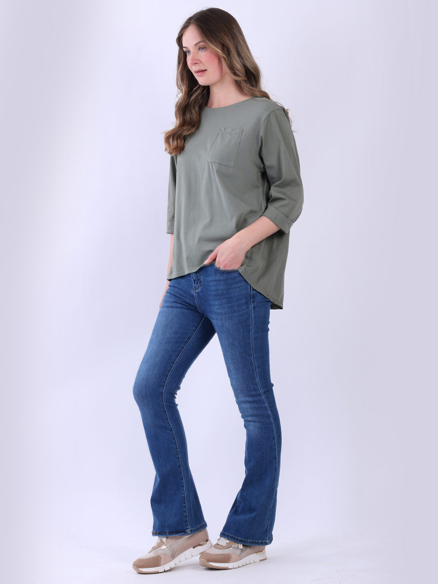 Ladies Cotton High Low T-Shirt