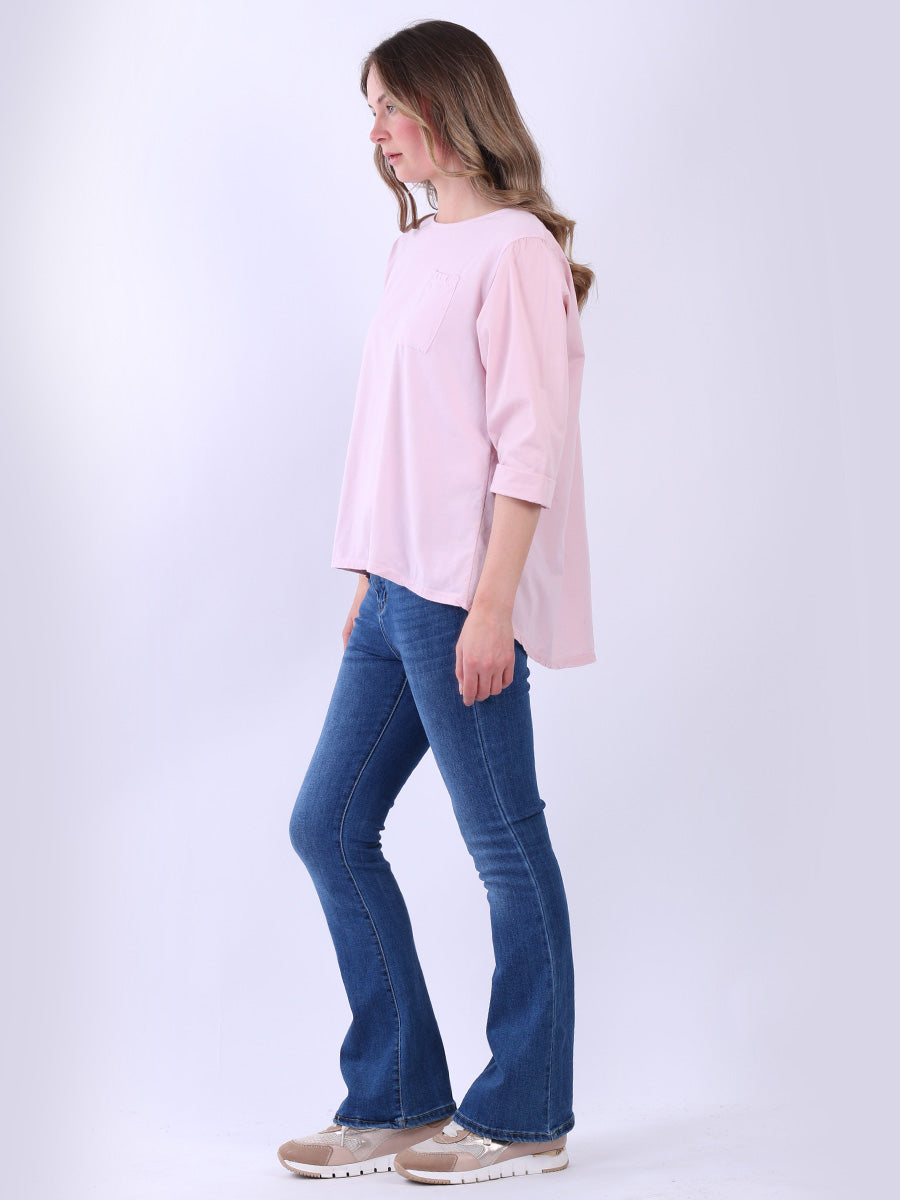 Ladies Cotton High Low T-Shirt