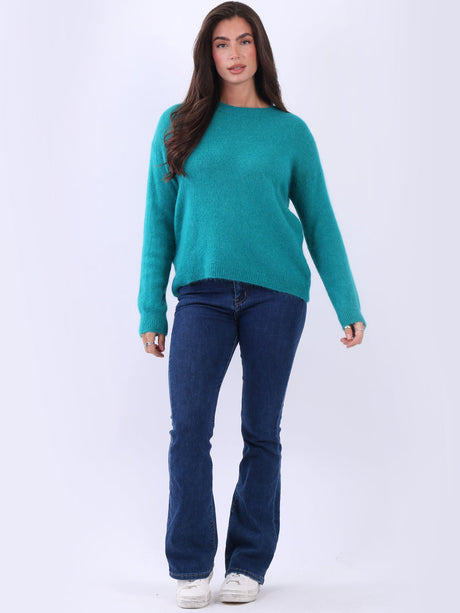 Plain Knitted Crop Boxy Jumper