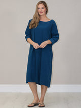 Plus Size Cotton Corduroy Dress Teal