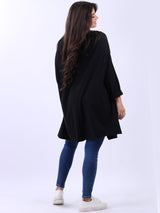 Solid Cotton Baggy Tunic Top