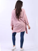 Solid Cotton Baggy Tunic Top