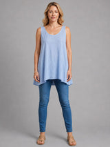 Plain Cotton Tank Top Sky Blue