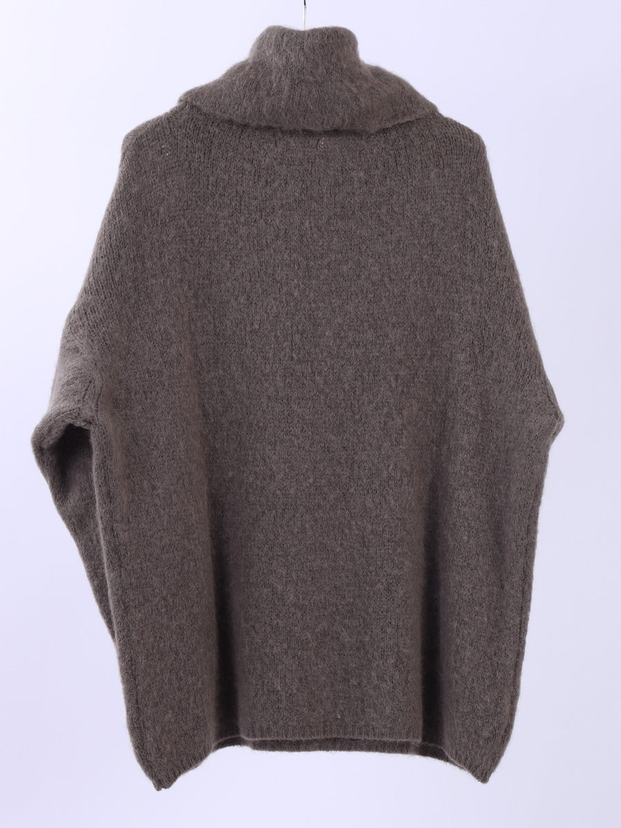 Ladies Crop Boxy Woolen Knit Jumper