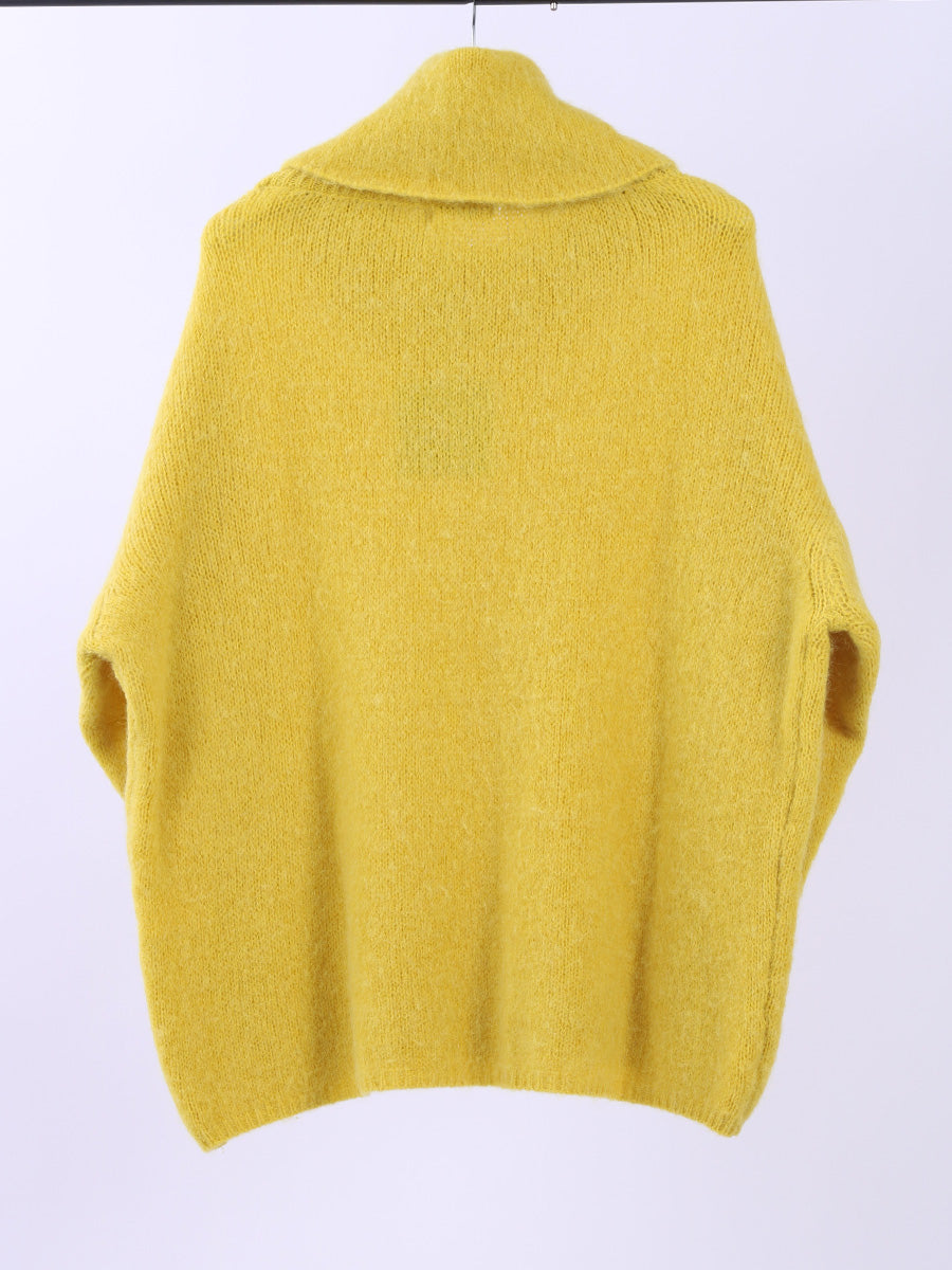 Ladies Crop Boxy Woolen Knit Jumper