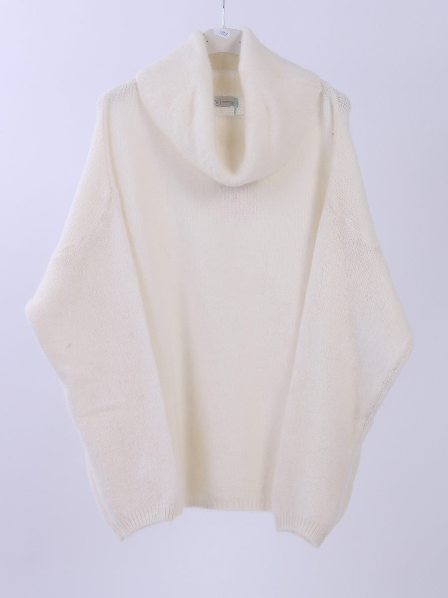 Ladies Crop Boxy Woolen Knit Jumper