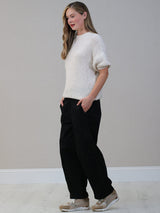 Wool Knitted Baggy Crop Jumper
