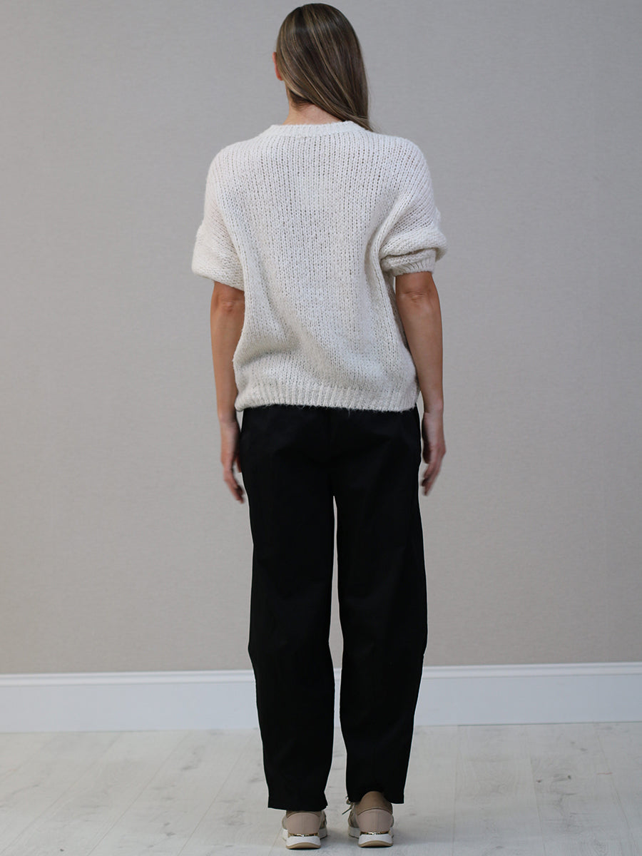 Wool Knitted Baggy Crop Jumper