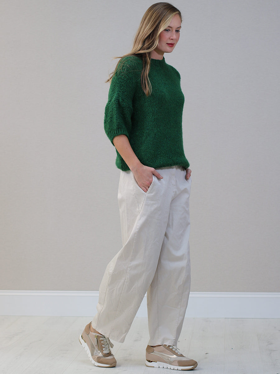 Wool Knitted Baggy Crop Jumper
