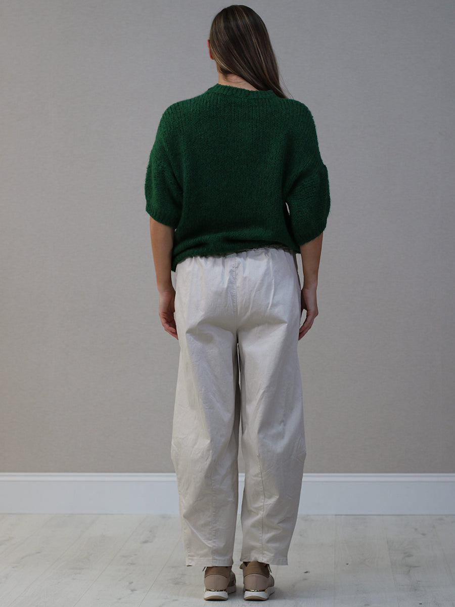 Wool Knitted Baggy Crop Jumper