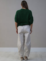 Wool Knitted Baggy Crop Jumper
